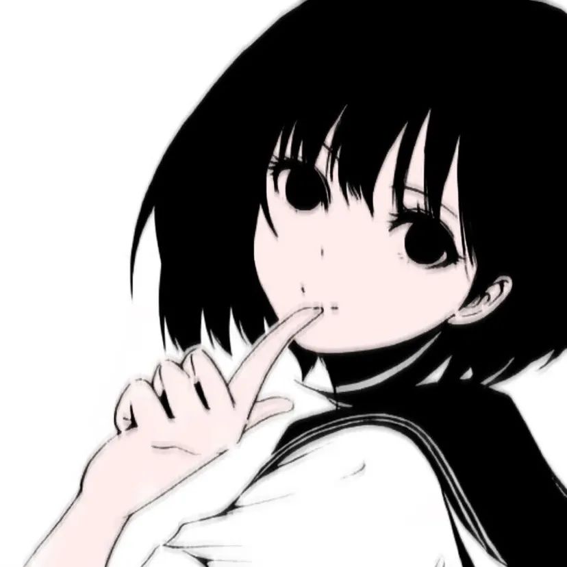 图片[54]-好看的黑白动漫女头像-喜欢表情包分享—全网表情包